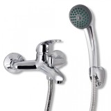 Set baterie robinet duș pentru baie, crom, vidaXL