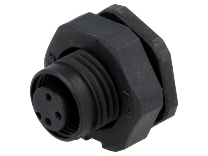 Conector M12 mamă IP68, 3 pini