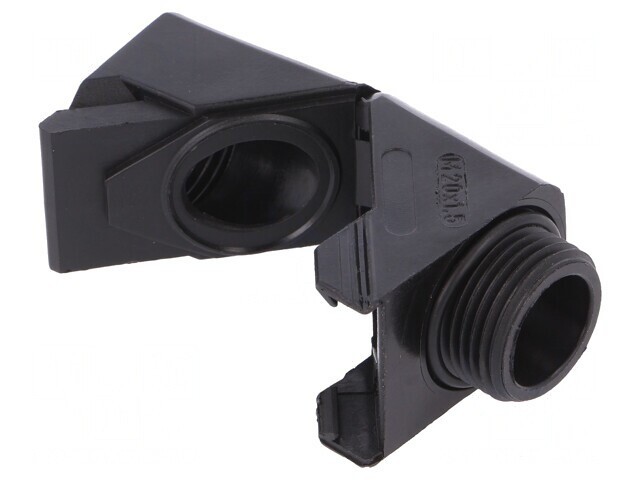 Conector Unghiular M20 IP68 Poliamidă Neagră