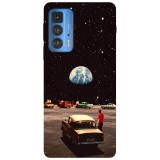 Husa compatibila cu Motorola Edge 20 Lite model Retro Cinema, Silicon, TPU, Viceversa, Transparent, Carcasa