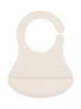 Baveta din silicon babyjem (culoare: ecru)