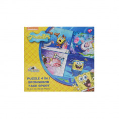 Set 4 puzzle-uri din carton, Spongebob, 12/24/42/56 piese foto