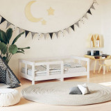 Cadru de pat pentru copii, alb, 70x140 cm, lemn masiv de pin GartenMobel Dekor, vidaXL