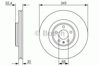 Disc frana AUDI A4 Allroad (8KH, B8) (2009 - 2016) BOSCH 0 986 479 747 foto