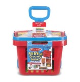 Cos Cumparaturi Hypermarket Melissa &amp; Doug, Jucarie de Tras, Include 8 Alimente Jucarie, Copii 3+