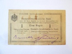 Rara! Africa Germana de Est 1 Rupie 1916 seria:53006,bancnota din imagini