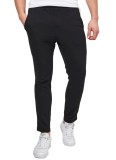 Pantaloni Sport Barbati Joma Montana Straight Negri Bumbac Fleece, Buzunare Laterale, Fermoar Calcai, Snur Talie