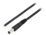 Cablu Alimentare DC 5,5/2,1 Negru 0,5m 2x0,75mm&sup2;