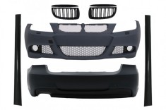 Kit Exterior BMW Seria 3 E90 (2005-2008) M-Technik Design cu Grile Centrale Negru Lucios Performance AutoTuning