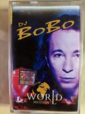 DJ BoBo - World in motion (Roton), caseta audio foto