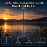 Undiță Telescopică pentru Pescuit, Model C SCO, 4 m