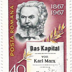 100 de ani de la aparitia lucrarii "Capitalul" de Karl Marx, 1967 - obliterat