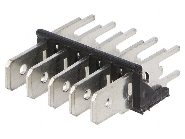 Conector Spadă 6,3mm 0,8mm THT Alamă Cositorit 500V