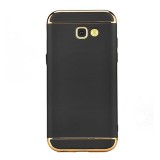 Husa Samsung Galaxy A5 2017 Neagra, Carcasa Protectie, Anti-soc, Anti-zgarieturi, Luxury Black Plated