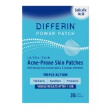 Plasturi anti-acnee Differin Power Patch cu acid salicilic 1% și Centella Asiatica, ultra-subțiri, 36 buc.