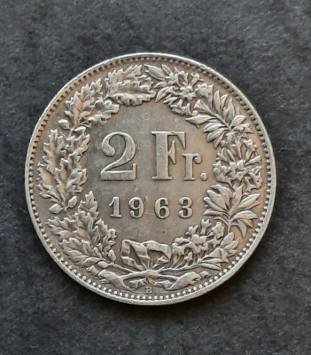 2 Francs 1963, Elvetia - B 4378 foto