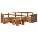 vidaXL Set canapea sectională 5 pcs natural Lemn Solid de Acacia 3384375