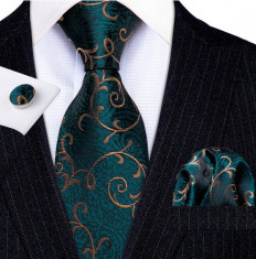 Set cravata + batista + butoni - matase 100% - model 287 foto