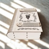 Cutie pentru Vin cu Suport pentru 2 Pahare , Wine Box Wine Glass Holder din Lemn