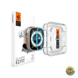 Folie Protectie Spigen Glastr EZ FIT pentru Apple Watch Ultra Series Set 2 bucati Sticla Securizata