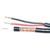 Cablu Coaxial TV RG6U Cupru + Alimentare 2x0.5mm, Rola 100m, Negru, Semnal Digital HD, Camere Supraveghere