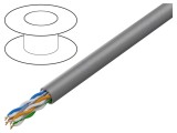 Cablu LANBERG U/UTP 4x2x24AWG PVC Gri LCU6-11CU-0100-S
