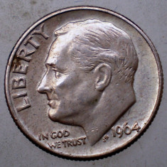 7.431 USA SUA ROOSEVELT DIME 1964 D ARGINT