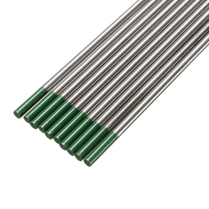 Electrozi wolfram Intensiv WP20 (verde) o 1.0 mm - SET 10 buc