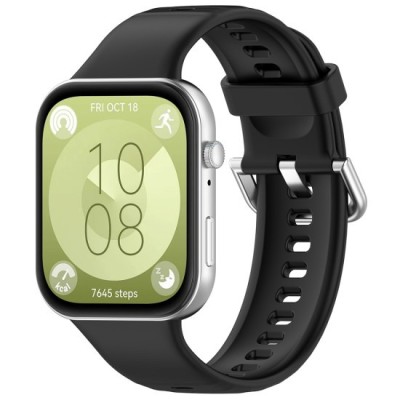 Curea pentru Huawei Watch Fit 3 - Techsuit Watchband 24mm (W061) - Black foto