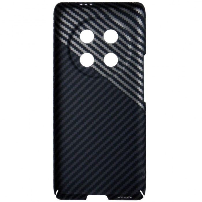 Husa spate policarbonat aspect Carbon argintiu, gri, negru pentru Honor Magic 7 Lite, X9c