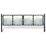 Cumpara ieftin Poarta de gard cu o singura usa neagra, 300x100 cm