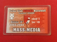 Abonament meciuri fotbal - DINAMO BUCURESTI (sezonul 2003-2004) foto