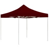 Cort de petrecere profesional pliabil, bordo, 2 x 2 m, aluminiu GartenMobel Dekor, vidaXL