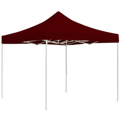 Cort de petrecere profesional pliabil, bordo, 2 x 2 m, aluminiu foto