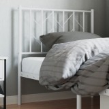 VidaXL Tăblie de pat metalică, alb, 80 cm