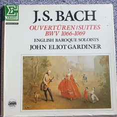 Vinil set complet 2 albume J S Bach, Uverture si suite 1066-1069