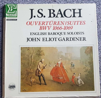 Vinil set complet 2 albume J S Bach, Uverture si suite 1066-1069 foto