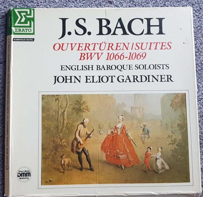 Vinil set complet 2 albume J S Bach, Uverture si suite 1066-1069