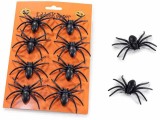 Set 8 Paianjeni Halloween plastic negru cm 7 x 6 H