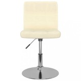 vidaXL Scaun de bucătărie pivotant, crem, material textil