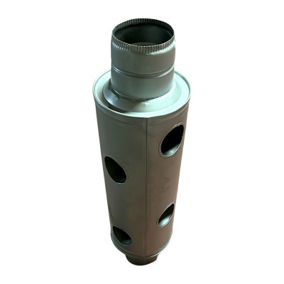 Recuperator caldura cilindric din tabla, diametru 120 mm foto