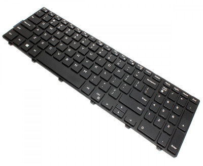 Tastatura laptop Dell Inspiron 5555 neagra US cu rama si iluminare foto