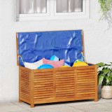 vidaXL Ladă depozitare grădină cu grilaj 113x50x56cm lemn masiv acacia