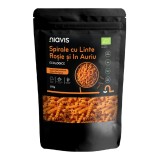 Spirale Bio cu linte rosie si in auriu, 250 g, Niavis