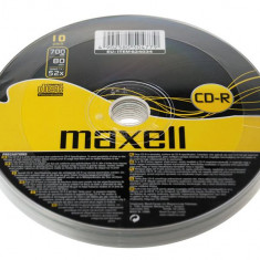 CD-R 700MB, 52x 10buc pe folie, Maxell