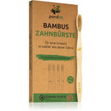 Pandoo Bamboo Toothbrush Periuta de dinti de bambus Medium Soft 4 buc