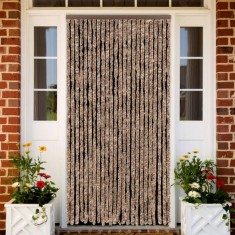 vidaXL Perdea pentru insecte, bej și maro &icirc;nchis, 100x230 cm Chenille 377324