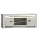 Cumpara ieftin Comoda TV frasin alb Infinity 137x42x53 cm