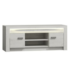 Comoda TV frasin alb Infinity 137x42x53 cm