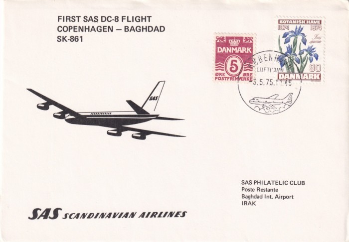 FILATELIE TEMATICA - PLIC DANEMRCA TEMATICA AVION AVIOANE FLORA FLORI